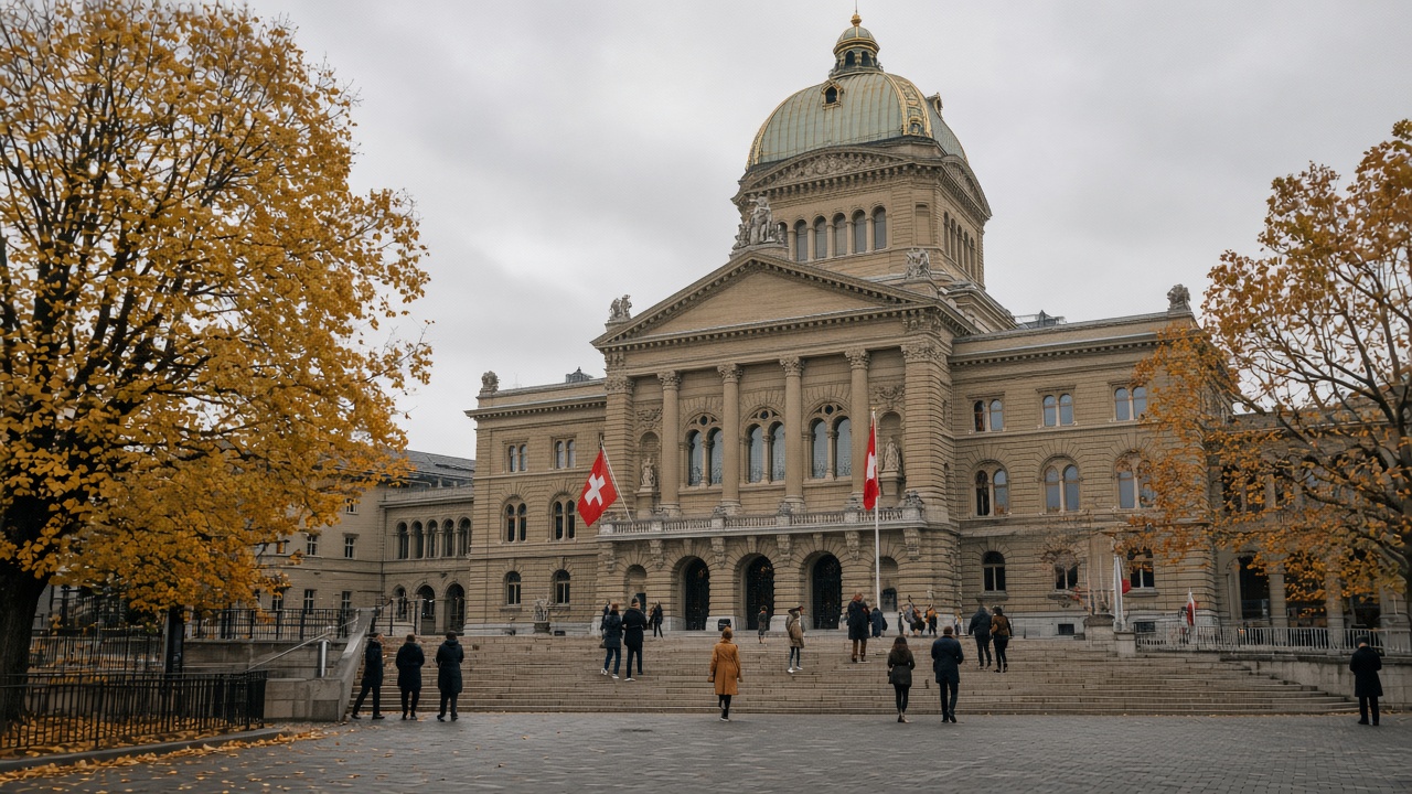 Bundeshaus in Bern at the start of the autumn session