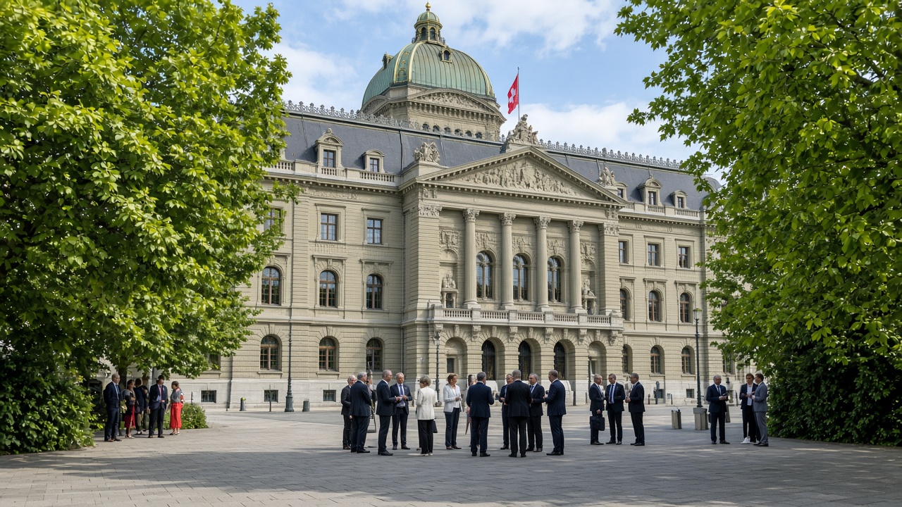 The Federal Palace in Bern in summer