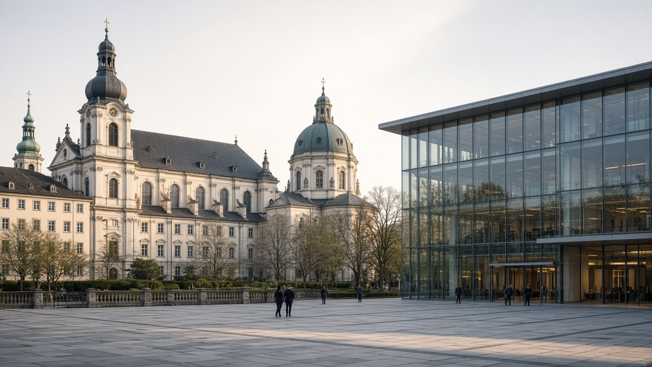 St. Gallen old town in morning light