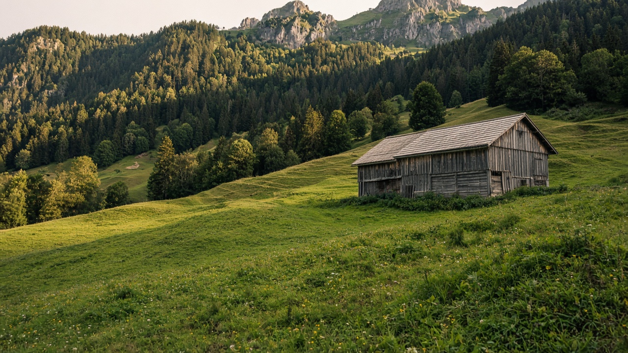 An alpine pasture in the Bernese Oberland